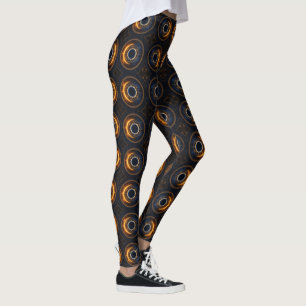Leggings Personalizado de eclipse solar total Boho