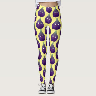 Leggings Personalizado de fruta púrpura feliz