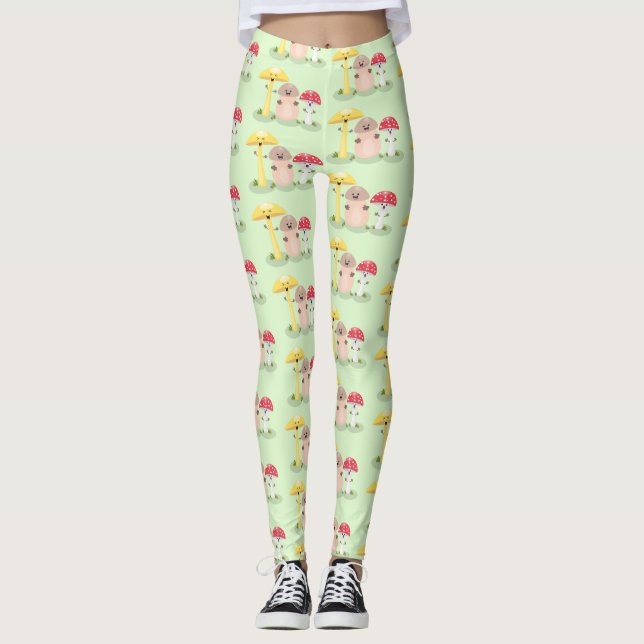 Leggings Personalizado de hongos de hongos de hongo de kawa (Anverso)