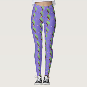 Leggings Personalizado de lagarto de camaleón verde lindo