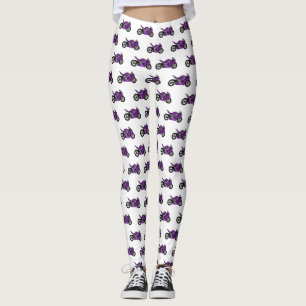 Leggings Personalizado de motocicleta Purple