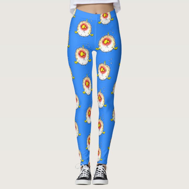 Leggings Personalizado de pescado porcupy de marisco de pur (Anverso)