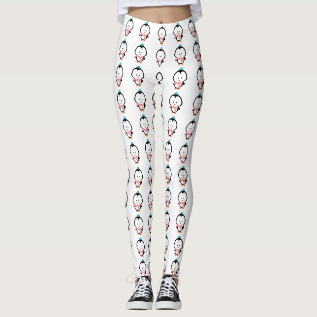 Leggings Personalizado de pingüino cute (Anverso)