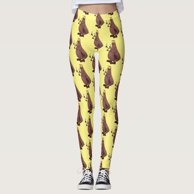 Leggings Personalizado de pulgas fea hambrienta (Anverso)