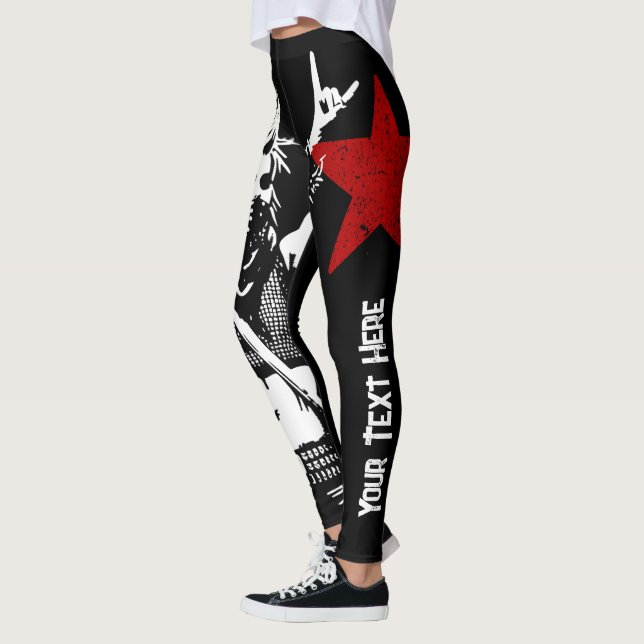 Leggings Personalizado de rock de punk Textos Arte callejer (Izquierda)