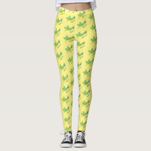 Leggings Personalizado de saltamontes alegre verde