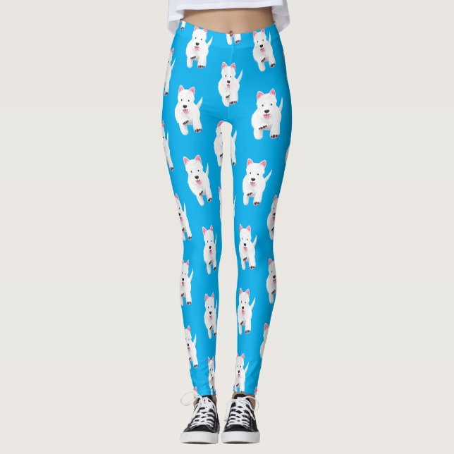 Leggings Personalizado de tierra de montaña blanca y blanca (Anverso)