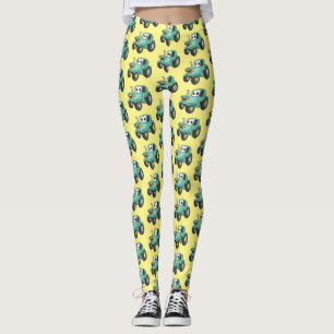 Leggings Personalizado de tractores verde feliz