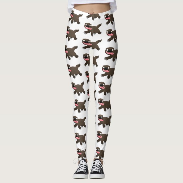 Leggings Personalizado de un animal lobverino hambriento (Anverso)