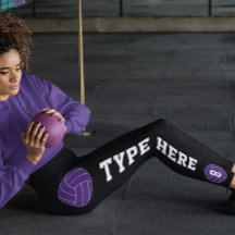 Personalizado de voleibol púrpura nombre de equipo