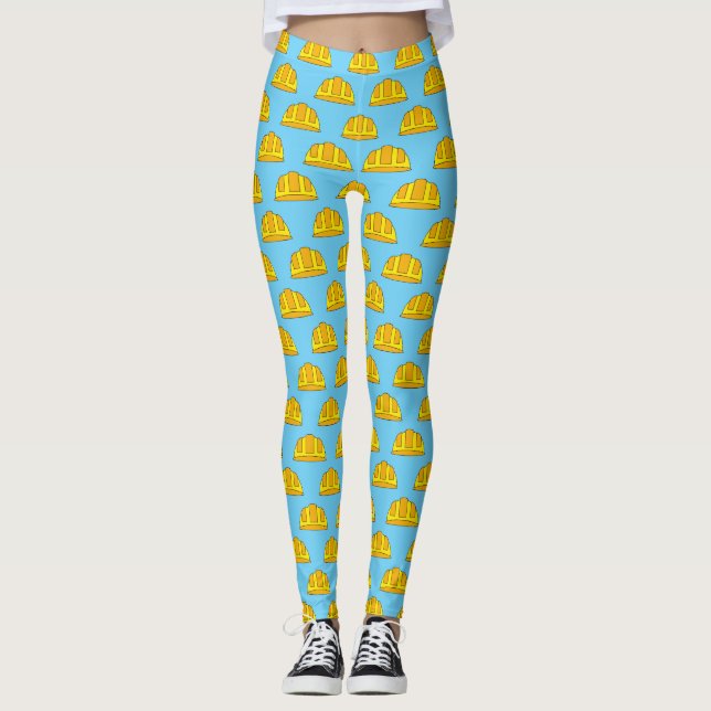 Leggings Personalizado del Gorra duro amarillo (Anverso)