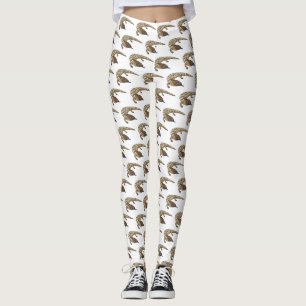 Leggings Personalizado del reptil de lagarto de lengua azul