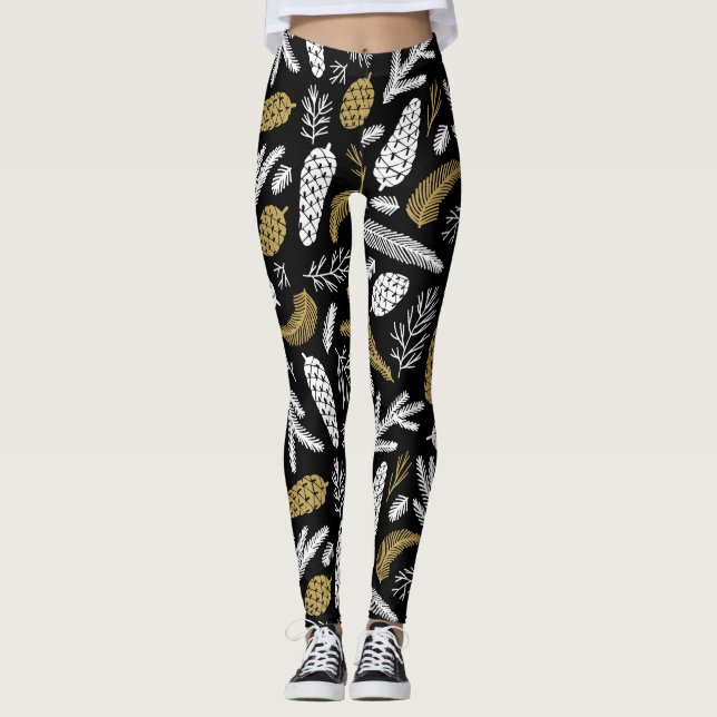 Leggings PERSONALIZADO FLORAL navidad MONOGRAM (Anverso)