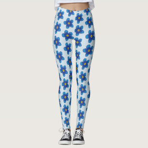 Leggings Personalizado Flores azules