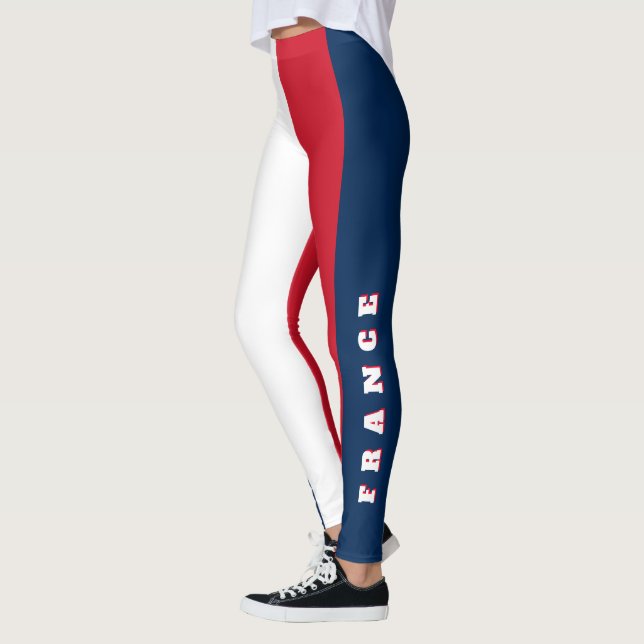 Leggings Personalizado Francia Imprimir | Bandera francesa  (Izquierda)