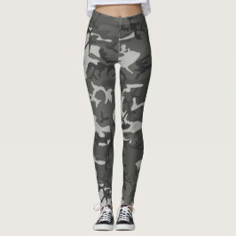 Leggings Personalizado gris y negro camo
