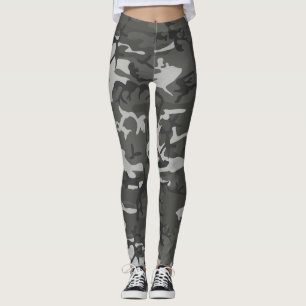 Leggings Personalizado gris y negro camo