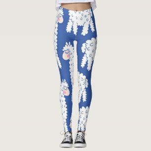 Leggings Personalizado lama alpaca, patrón vintage