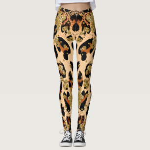 Leggings Personalizado Leopardo de oro de estilo inicial de