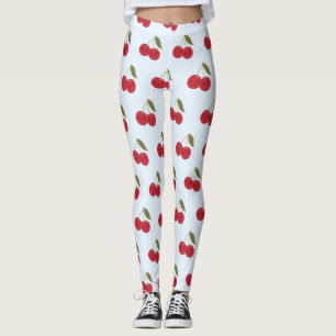 Leggings Personalizado lindo sonriendo cerezas Kawaii
