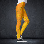 Leggings Personalizado Mandala Flor Amarillo<br><div class="desc">Este funky diseño floral de mandala tiene un estilo personalizado y amarillo. Imágenes geométricas triples para el hippie moderno o el amante de los colores vibrantes!</div>