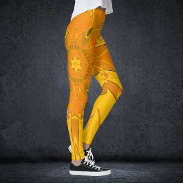 Leggings Personalizado Mandala Flor Amarillo