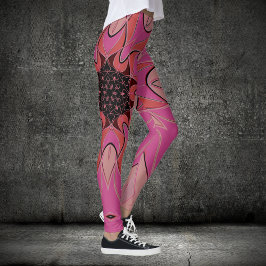 Leggings Personalizado Mandala Flor Rosa