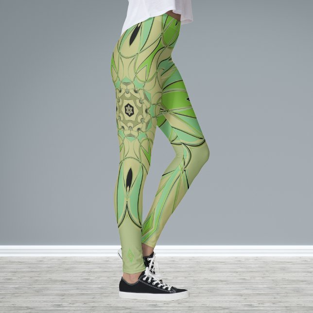 Leggings Personalizado Mandala Flor Verde y Azul (Subido por el creador)