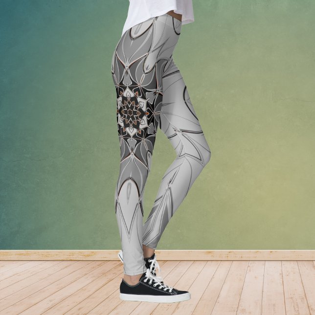 Leggings Personalizado Mandala Flower Gray (Subido por el creador)