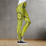 Leggings Personalizado Mandala Flower Green<br><div class="desc">El diseño de esta flor de Mandala es muy original y tiene un estilo personalizado. Imágenes geométricas triples para el hippie moderno o el amante de los colores vibrantes!</div>