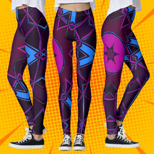 Leggings Personalizado Mandala Púrpura Rosa y Azul