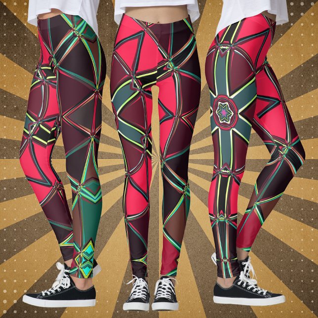 Leggings Personalizado Mandala rojo y verde (Subido por el creador)
