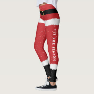 Leggings Personalizado Mensaje Santa Costume Cute Diversió