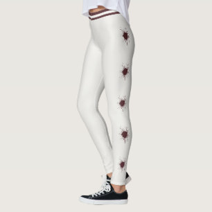 Leggings Personalizado Neutral Rojo Vino Profundo Estallido