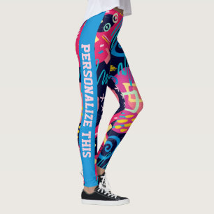 Leggings Personalizado personalizado hizo arte de graffiti 