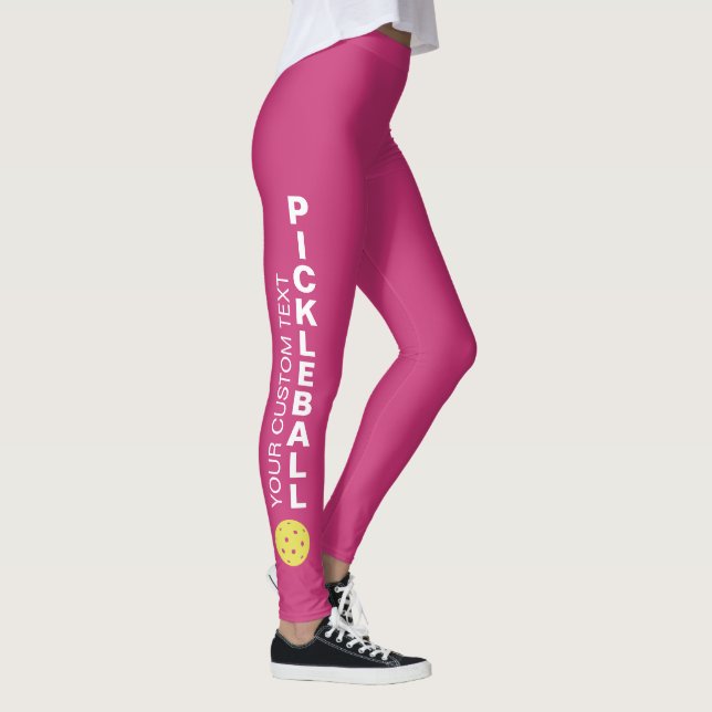 Leggings Personalizado Pickleball Club Team Your Text Fun S (Derecha)