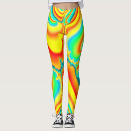 Leggings Personalizado psicodélico colorido fractal