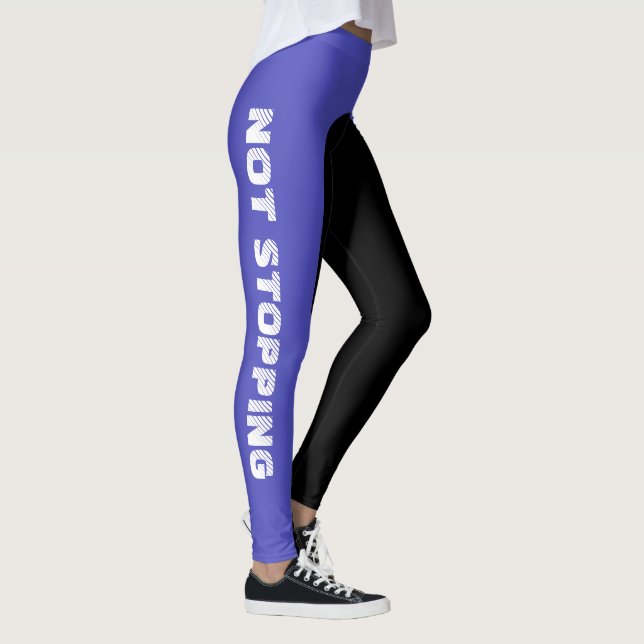 Leggings Personalizado que no detiene dos tonos azules y ne (Derecha)
