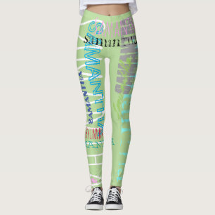 Leggings Personalizado repitiendo las polainas de las
