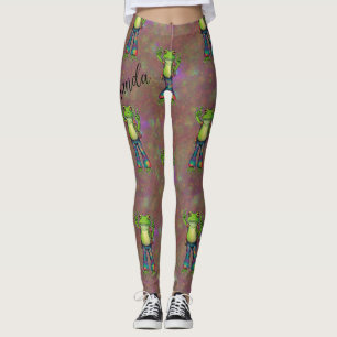 Leggings Personalizado retro de la paz de la sana trippy hi