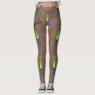 Leggings Personalizado retro de la paz de la sana trippy hi