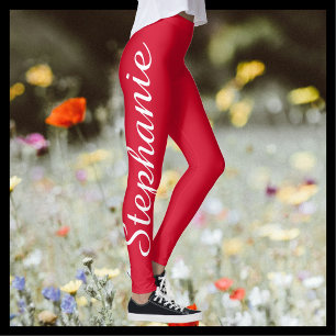 Leggings Personalizado rojo cereza Moda/Leggings de yoga co