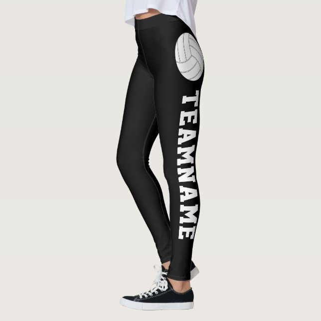 Leggings PERSONALIZADO Texto Compresión de voleibol Pants L (Izquierda)
