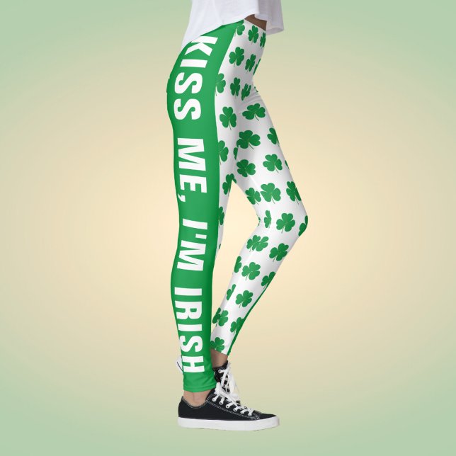 Leggings Personalizado Texto Shamrock Patrón de encantamien (Subido por el creador)