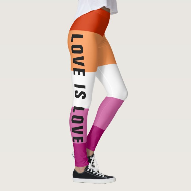 Leggings Personalizado Textos LGBT Bandera del Orgullo Lésb (Derecha)
