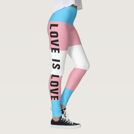 Leggings Personalizado Textos LGBT Bandera del orgullo tran