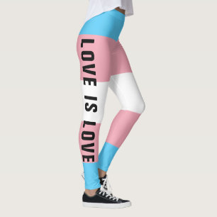 Leggings Personalizado Textos LGBT Bandera del orgullo tran