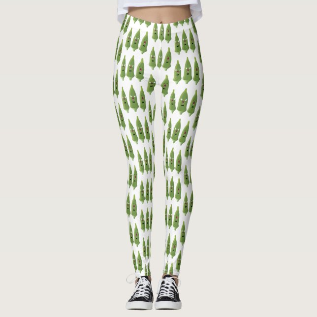 Leggings Personalizado vegetal de okra cantante (Anverso)