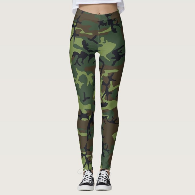 Leggings Personalizado Woodland Camo (Anverso)