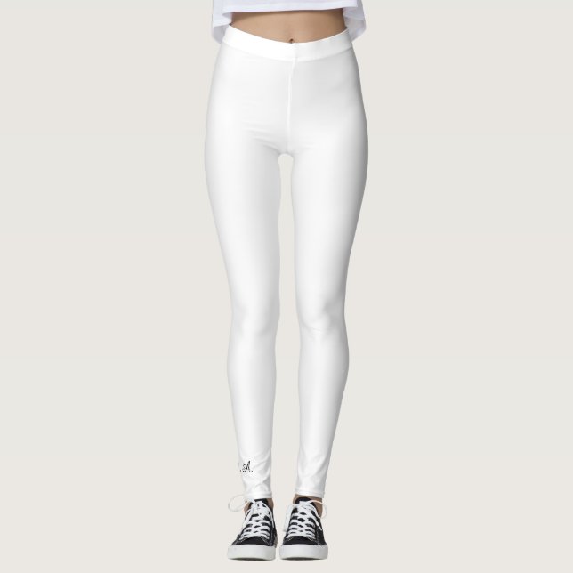 Leggings personalizados BLANCO CON MONOGRAMA (Anverso)